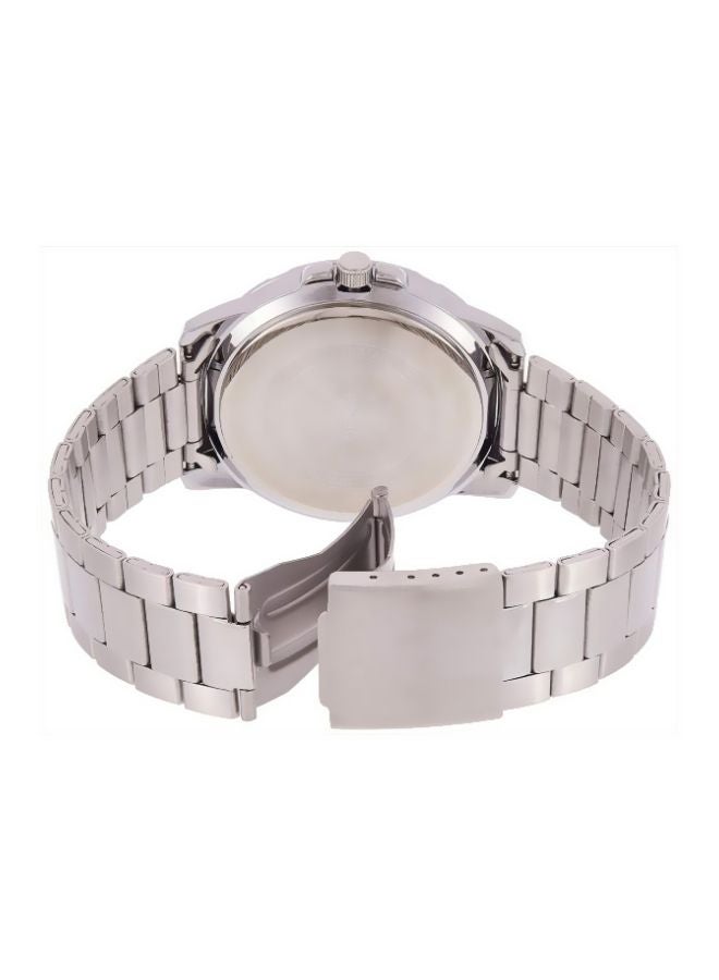 Men's Enticer Water Resistant Analog Watch MTP-VD01D-1EV - 45 mm - Silver