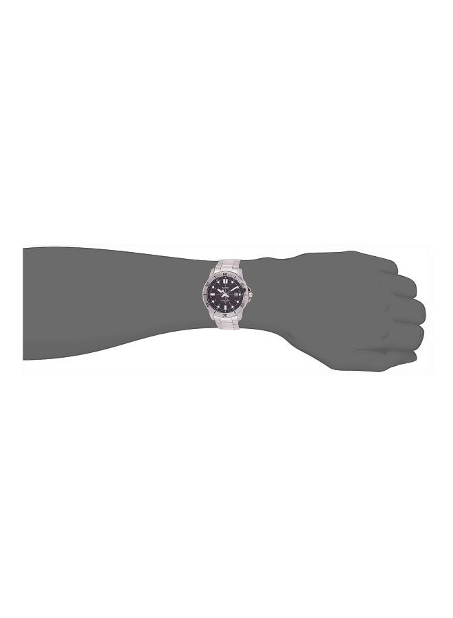 Men's Enticer Water Resistant Analog Watch MTP-VD01D-1EV - 45 mm - Silver