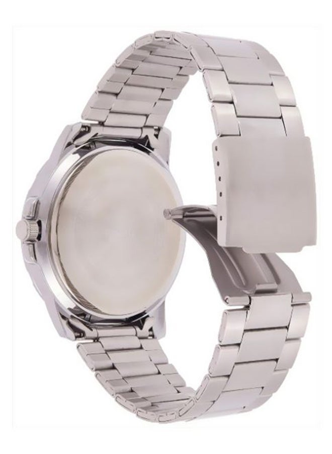 Men's Enticer Water Resistant Analog Watch MTP-VD01D-1EV - 45 mm - Silver