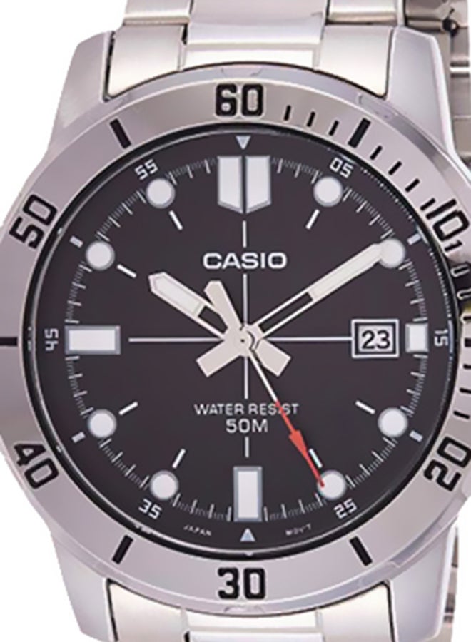 Men's Enticer Water Resistant Analog Watch MTP-VD01D-1EV - 45 mm - Silver