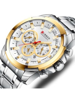 CURREN Men's Water Resistant Chronograph Watch 8361 - 48 mm - Silver  - Image 2