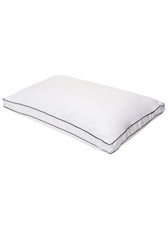 Hotel Linen Klub Down Feather Alternative Cotton (Down Proof) Pillow Double Piping Cotton White/Black 48x74cm  - Image 4