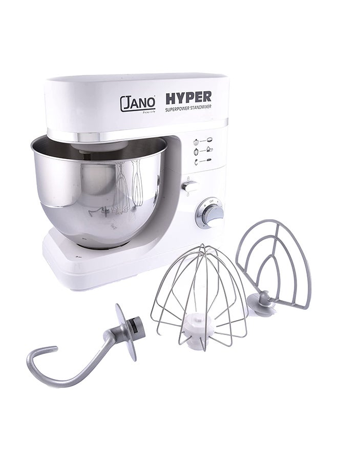 جانو عجان هايبر جانو 1200 واط 7 لتر متعدد الوظائف 5 سرعات مختلفة عجانة خلاط 7.0 L 1200.0 W E02201 فضى - Image 2