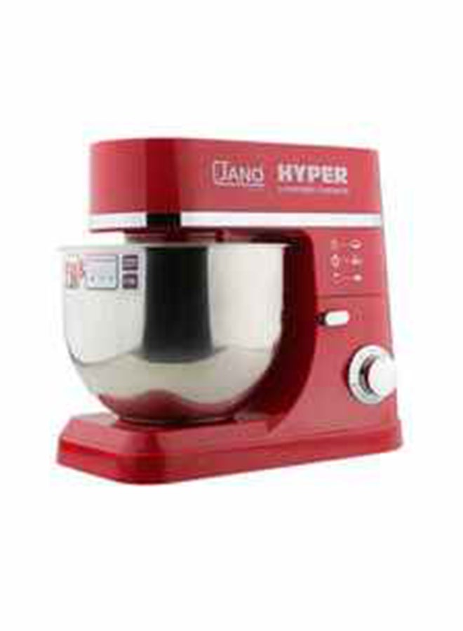جانو خلاط بحامل هايبر 7.0 L 1200.0 W JN1211 أحمر/فضي - Image 2