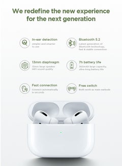 JOYROOM JR-T03S Pro Bluetooth 5.2 TWS In-Ear Earphones Wireless Earbuds With Replacement Eartips And Protective Case Standard Version White  - Image 5