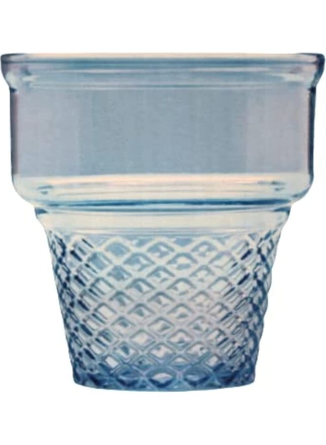 باساباتشي طقم أكواب آيس كريم زجاجية  - طقم من 6 أكواب صناعة تركية تركواز 245 مل فيروزي 245ملليلتر - Image 2