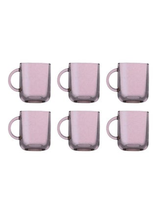 Pasabache Colored Tea Mug Set Of 6 Mug 245 Ml -Suitable For Hot And Cold Drinks Turkey Origin Pink - v1680845538/N53399323A_1