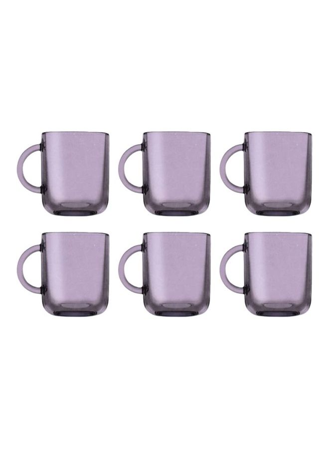 Pasabahce Pasabahce Colored Tea Mug Set Of 6 Mug- 245 Ml -Suitable For Hot And Cold Drinks-Turkey Origin Purple  - Image 1