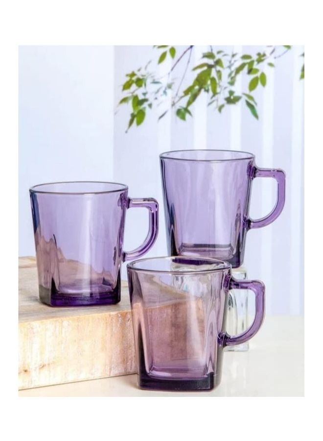 Pasabahce Pasabahce Tea Mug Set Carre -6 Cups- 270 Ml -Turkey Origin Purple  - Image 2