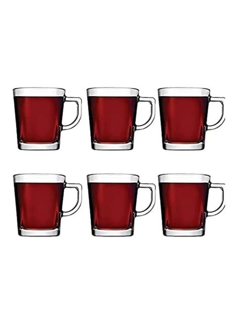 Pasabahce Tea Mug Set Carre -6 Cups- 270 Ml Clear