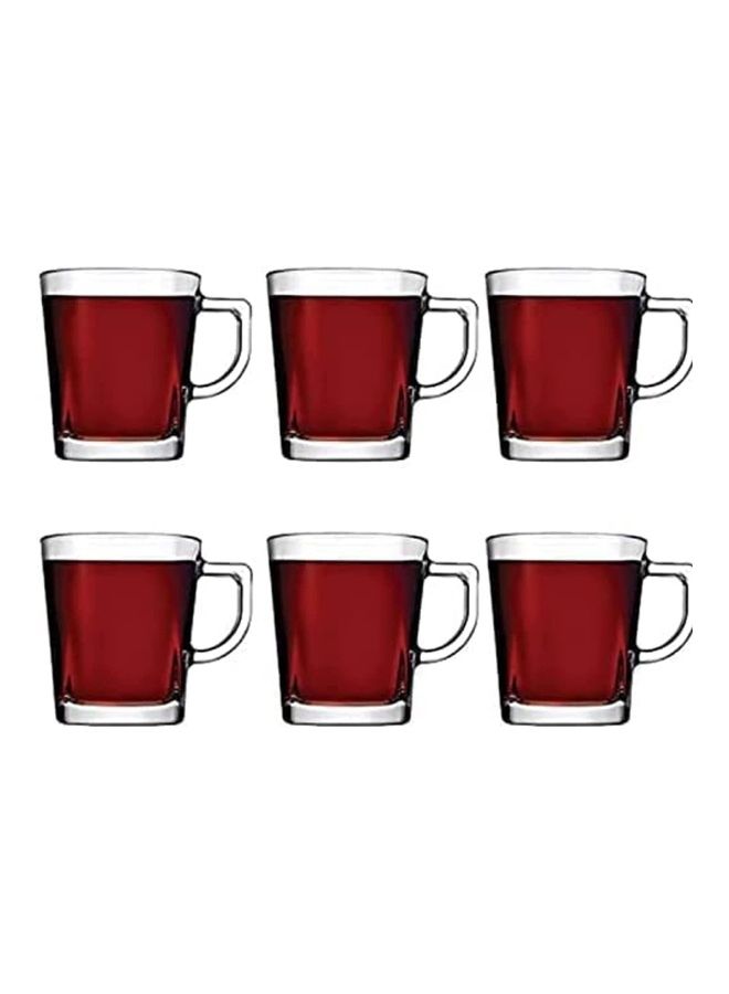 باساباتشي طقم كاسات شاي من كاري بشابشتي - 6 أكواب - 270 مل - بنفسجي اللون - تركي المنشأ شفاف  - Image 1