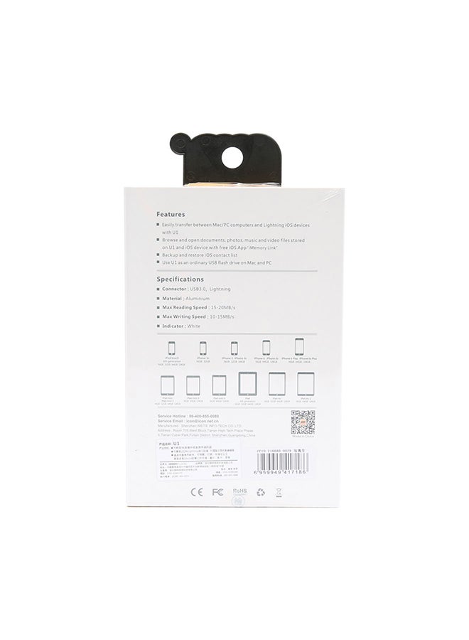 ICONFLANG MFi Certified USB Flash Drive Connector Gold  - Image 2