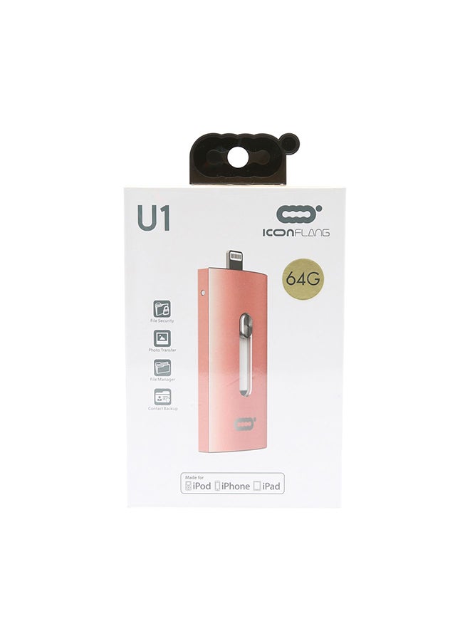 ICONFLANG MFi Certified USB Flash Drive Connector Gold  - Image 1