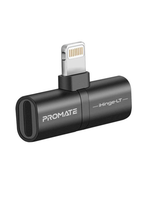 2-in-1 Audio & Charging Adaptor With Lightning Connector Black