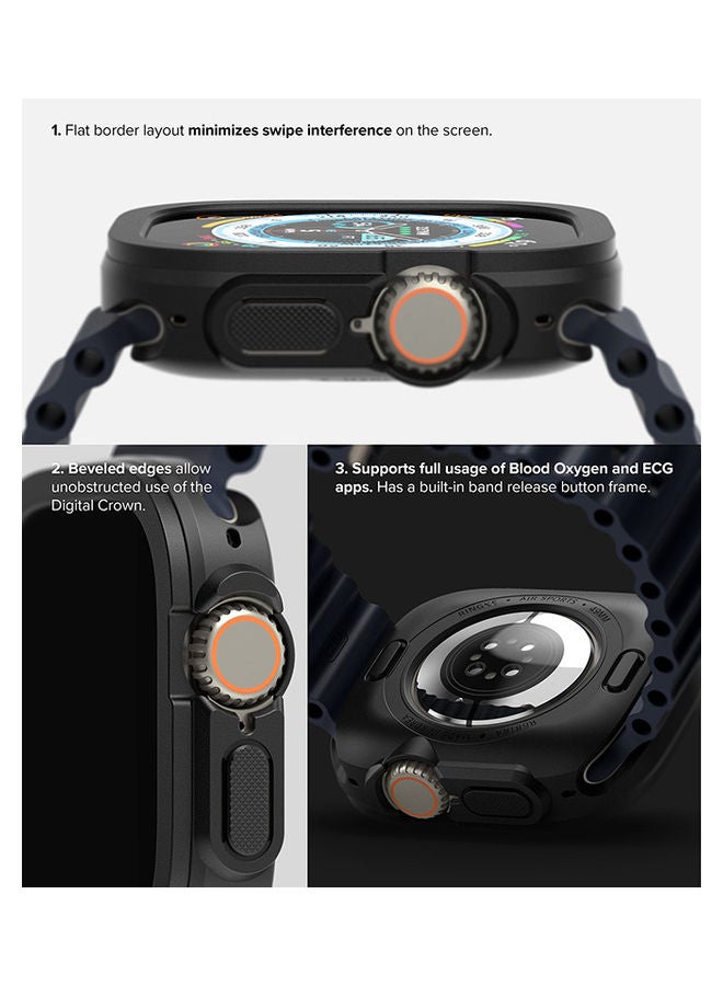 Ringke - Air Sports Cover Compatible With Apple Watch Ultra 49mm Case For Series 8 Soft Flexible Rugged TPU Raised Bezel Frame Protective Button Cover Warm Grey - Image 1