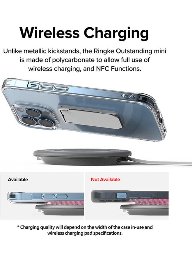 Ringke Outstanding Mini Stand Horizontal And Vertical Kickstand, Adjustable Universal Multi-Angle Cradle Grip Peach Pink - Image 4