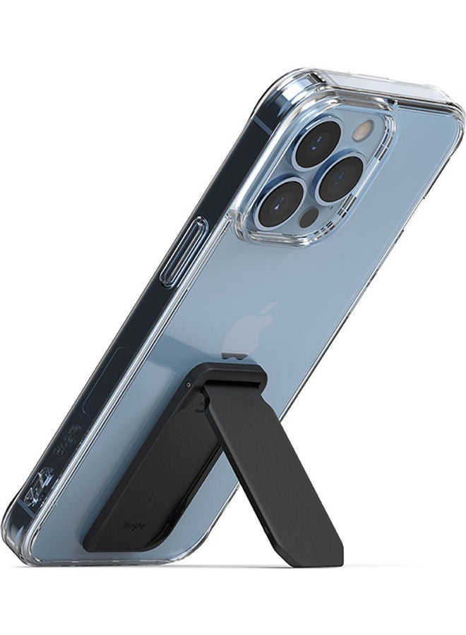 Ringke - Outstanding Mini Stand Horizontal And Vertical Kickstand, Adjustable Universal Multi-Angle Cradle Grip Black - Image 1