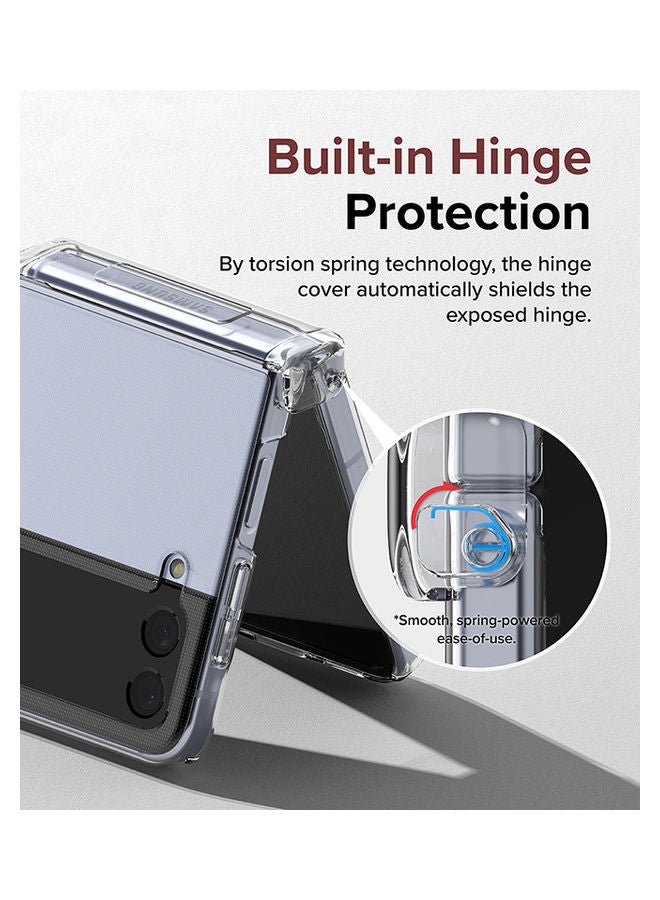 Ringke Slim Ring Hinge Series Cover Compatible With Galaxy Z Flip 4 Ultra-thin Transparent Impact-Resistant And Durable Protective Case, Phone Grip Ring, Built In Strap Purple - Image 3