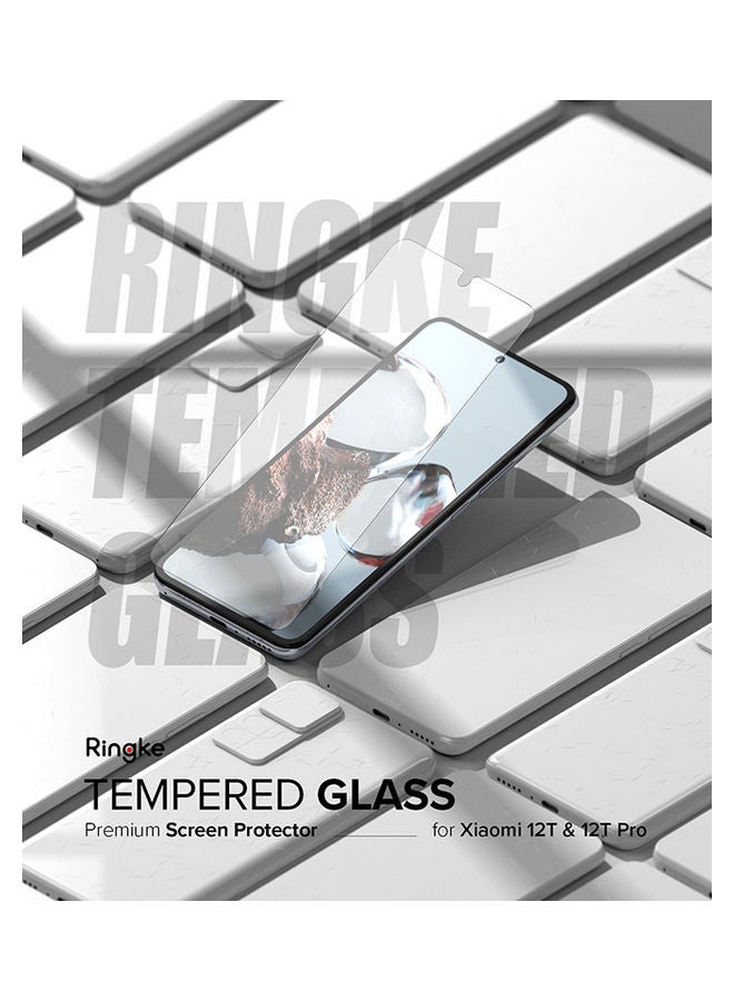 Ringke Full Cover Screen Protector Compatible With Xiaomi 12T/Xiaomi 12T Pro Tempered Glass Film Clear - Image 3