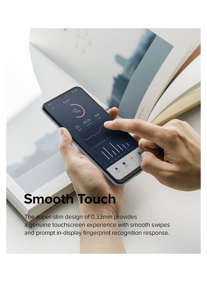 Ringke Tempered Glass Screen Protector 2 Pack Premium Glass Film 9H Hardness Anti-Scratch For Samsung Galaxy A13 (5G / 4G LTE) (1+1) Clear - Image 3