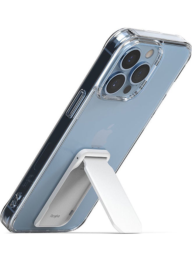 Ringke Outstanding Mini Stand Horizontal And Vertical Kickstand, Adjustable Universal Multi-Angle Cradle Grip White - Image 1