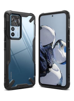 Fusion-X Compatible With Xiaomi 12T/12T Pro Case Double Layer PC And Shockproof TPU Cover Black