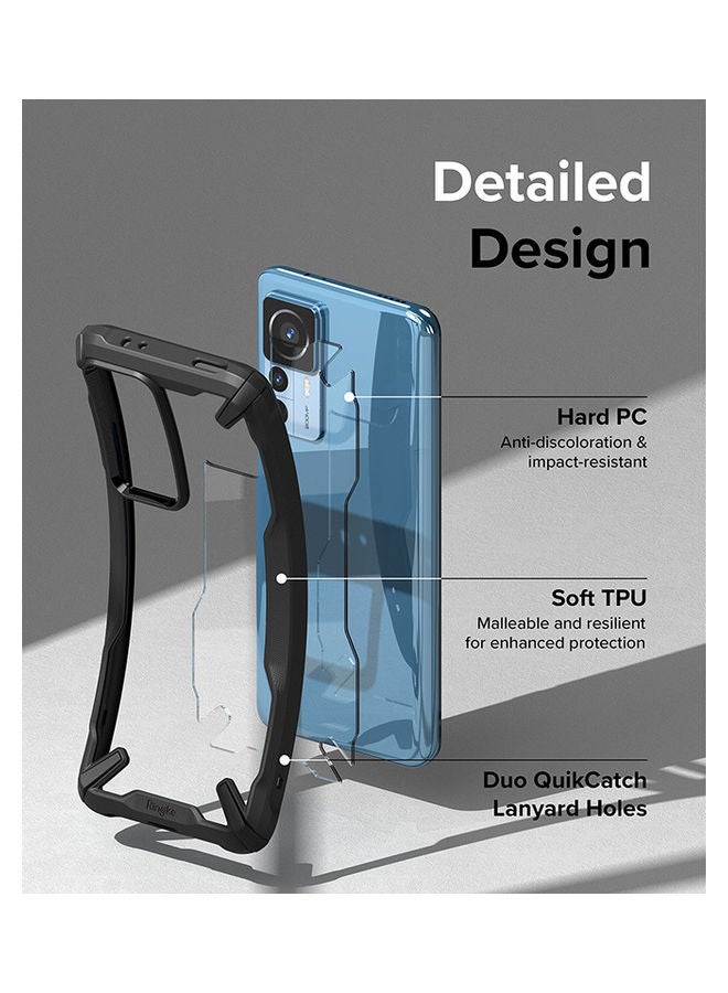 Ringke - Fusion-X Compatible With Xiaomi 12T/12T Pro Case Double Layer PC And Shockproof TPU Cover Black - Image 1