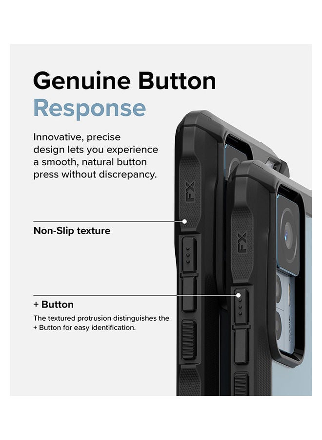 Ringke - Fusion-X Compatible With Xiaomi 12T/12T Pro Case Double Layer PC And Shockproof TPU Cover Black - Image 1