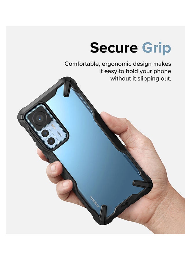 Ringke - Fusion-X Compatible With Xiaomi 12T/12T Pro Case Double Layer PC And Shockproof TPU Cover Black - Image 1
