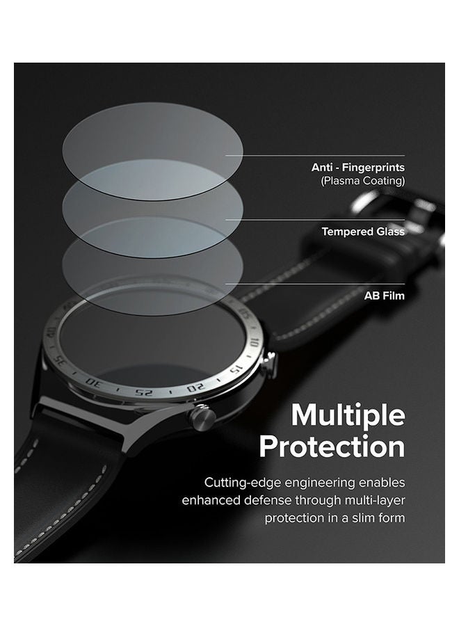 رينجك زجاج لتصميم الإطار 4 عبوات متوافقة مع واقي شاشة ساعة شاومي S1 زجاج مقسى - Image 2