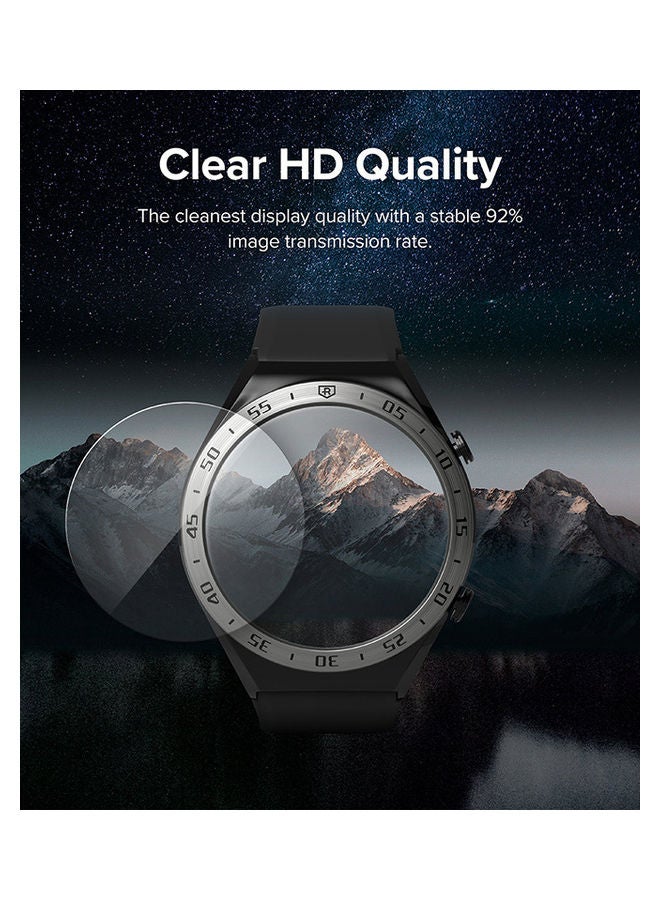 رينجك زجاج لتصميم الإطار 4 عبوات متوافقة مع واقي شاشة ساعة شاومي S1 زجاج مقسى - Image 3