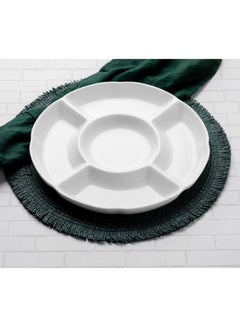 Dove 3-Piece Appetizer And Dessert Plate White 12inch  - Image 2