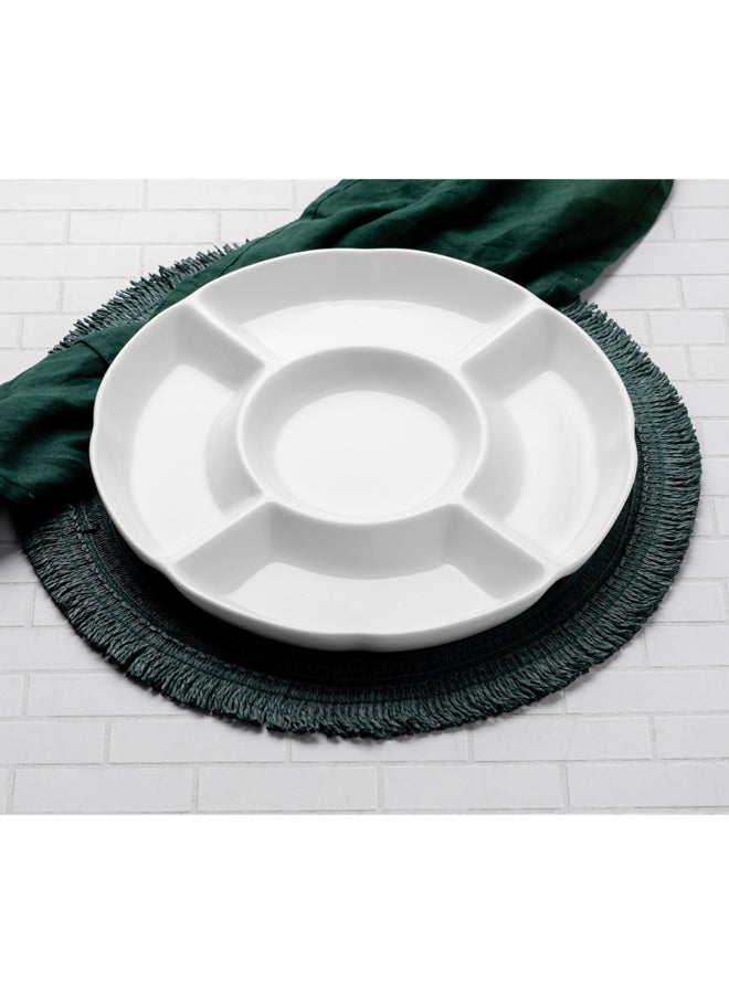 Dove 3-Piece Appetizer And Dessert Plate White 12inch  - Image 2