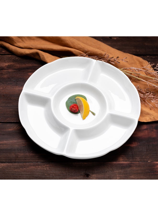 Dove 3-Piece Appetizer And Dessert Plate White 12inch  - Image 3
