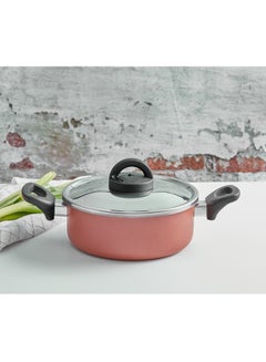 Trust Non-Stick Aluminium Stew Pot With Lid Copper 24cm  - Image 2
