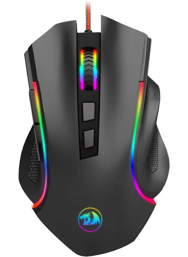 ريدراجون - ماوس الألعاب Redragon M602 NEMEANLION USB بدقة 3000 نقطة في البوصة للكمبيوتر الشخصي، 7 أزرار، إضاءة خلفية LED بـ 7 ألوان - Image 1