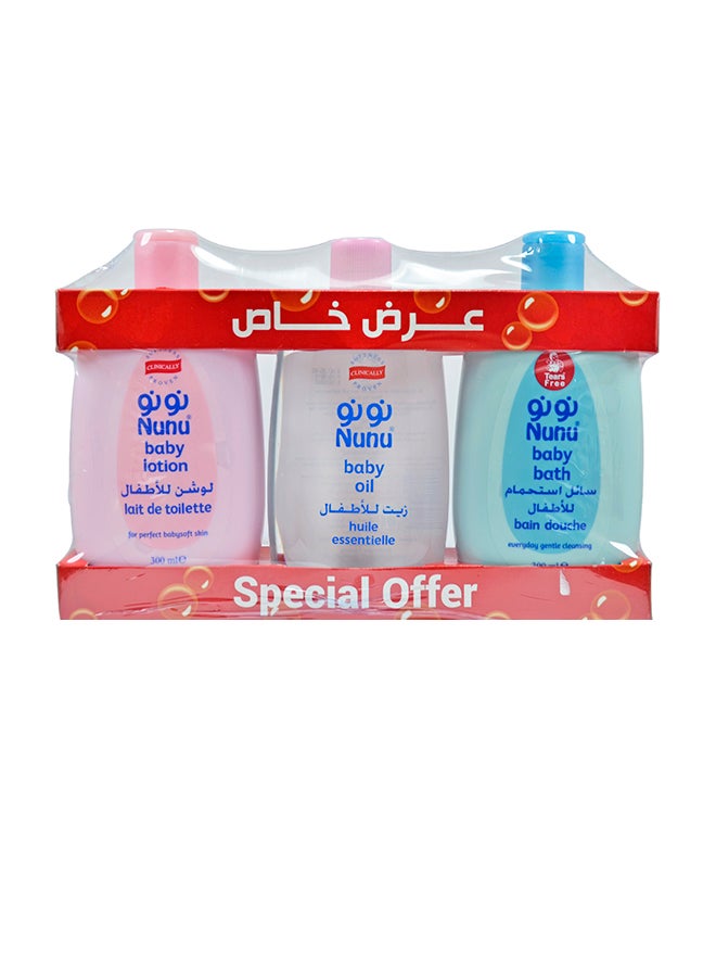 Nunu Combo Of  Lotion, Oil And Bath 