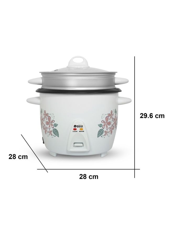 Techno Best Rice Cooker With Stainless Steel Lid 1.8 L 700 W BRC-018 White - Image 5