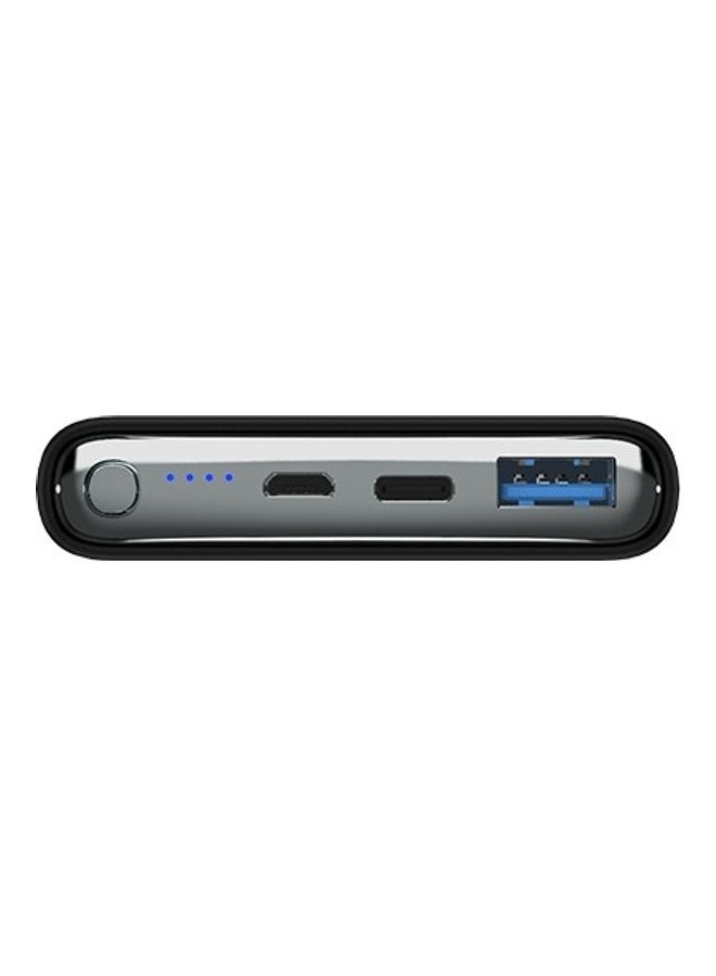 10000 mAh Ultimate Fast Charging Power Bank, Power Delivery For iPhones, 22.5W Smart USB For Android Devices, Dual Outputs - Type-C And USB-A And Dual Inputs- Type-C And MicroUSB Black