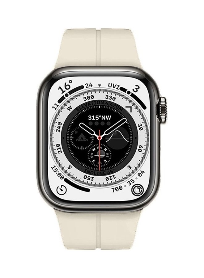 MARGOUN Apple Watch Wrist Band 38mm 40mm 41mm Magnetic D Buckle Silicone Sport Strap Replacement White - Image 2