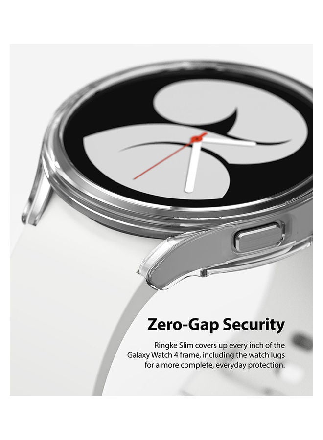 Ringke Slim Case Compatible With Galaxy Watch 4 44mm 2 Pack All Around Coverage Protective Bumpers Cover Clear/Dark Chrome - Image 5