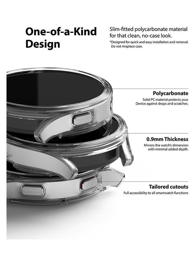 Ringke Slim Case Compatible With Galaxy Watch 4 44mm 2 Pack All Around Coverage Protective Bumpers Cover Clear/Dark Chrome - Image 4