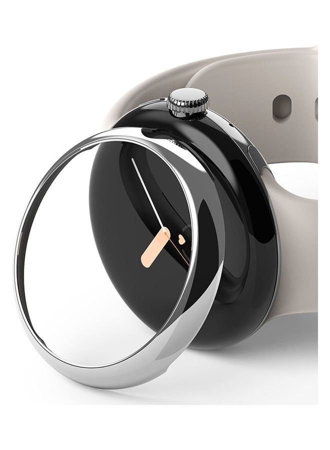 رينجك إطار من الفولاذ المقاوم للصدأ متوافق مع ساعة جوجل بيكسل 41 مم غلاف حلقة لاصق واقي ضد الخدوش - Image 1