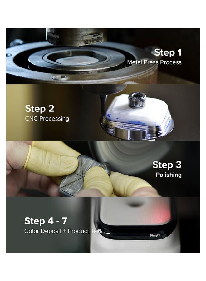 رينجك إطار من الفولاذ المقاوم للصدأ متوافق مع ساعة جوجل بيكسل 41 مم غلاف حلقة لاصق واقي ضد الخدوش - Image 5