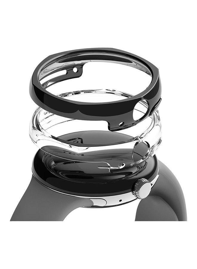 رينجك مجموعة حافظات Slim Edge متوافقة مع ساعة Google Pixel Watch، مكونة من حافظتين فائقتي النحافة ومقاومتين للصدمات ومتينتين - Image 1