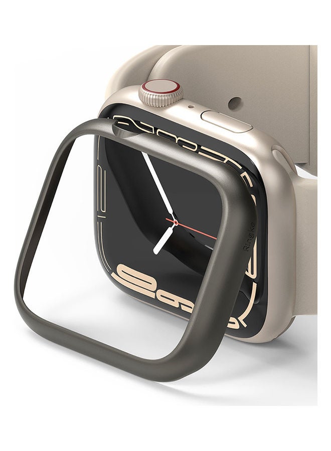 رينجك غطاء حلقي بإطار لاصق من الفولاذ المقاوم للصدأ متوافق مع ساعة Apple Watch 7 مقاس 41 مم ومضاد للخدش - Image 1