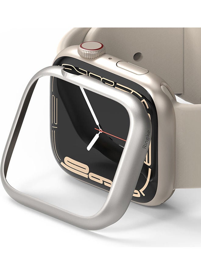 رينجك غطاء حلقي بإطار لاصق من الفولاذ المقاوم للصدأ متوافق مع ساعة Apple Watch 7 مقاس 41 مم ومضاد للخدش - Image 1