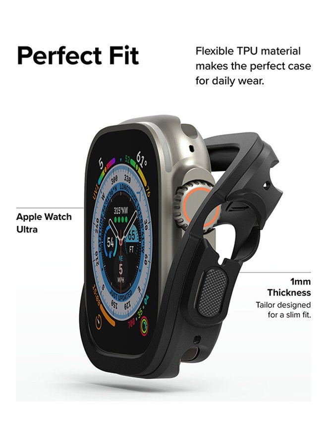 Ringke Air Sports Cover Compatible With Apple Watch Ultra 49mm Case For Series 8 Soft Flexible Rugged TPU Raised Bezel Frame Protective Button Cover Black - Image 5