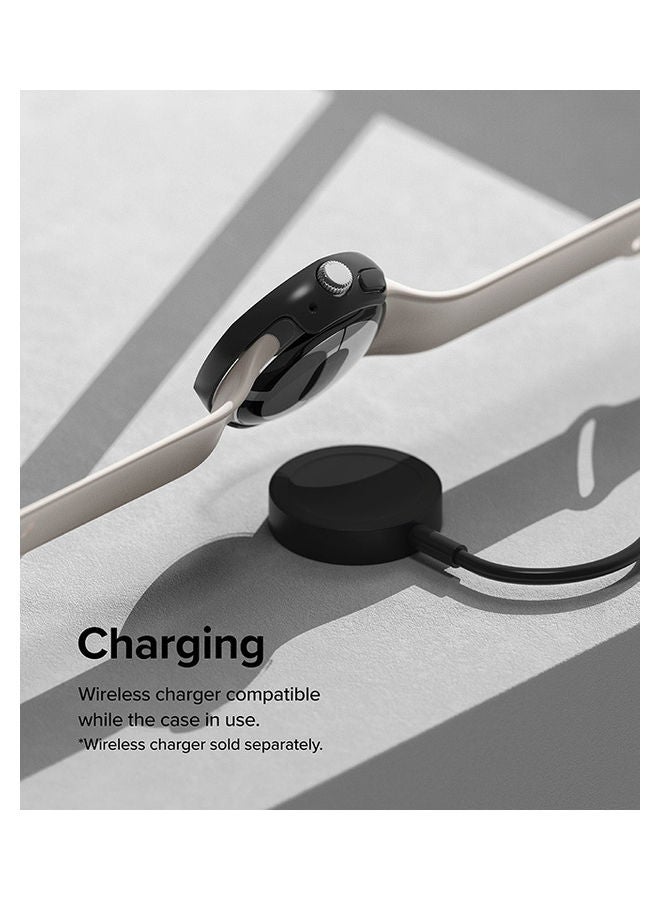 Ringke Slim Edge Series Cover Compatible With Google Pixel Watch Case Pack Of 2 Ultra-thin Impact Resistant And Durable Protective Cases Matte Black/Clear - Image 3