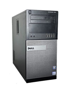 DELL Optiplex Tower Core I7 8GB RAM 256GB SSD 1TB Extra Hard Drive Windows 10 Pro / Black/ Silver  - Image 1